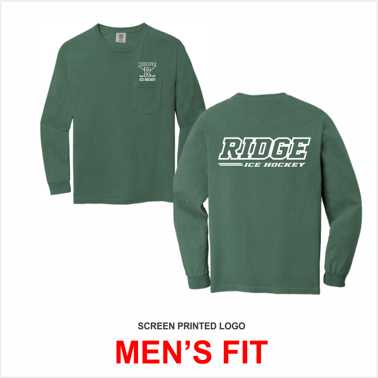 Ridge Hs Ice Hockey 19 Light Green Pocket Comfort Color Ls T