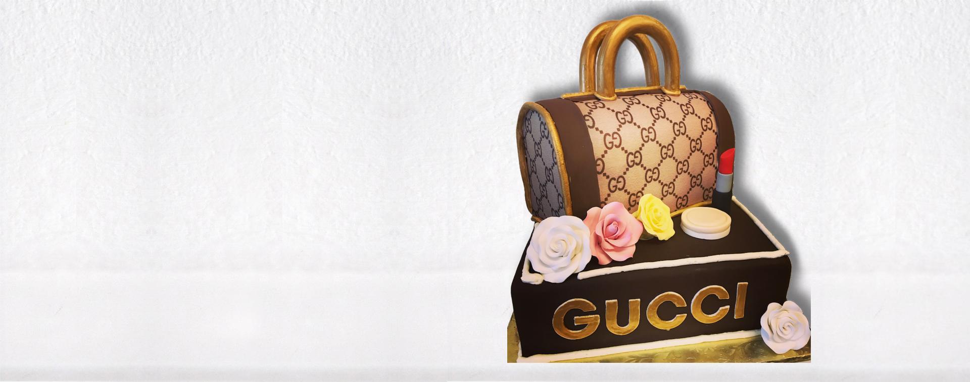 Louis vuitton gucci cake with gold drip