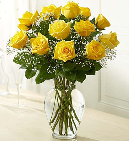 yellow roses dozen larger