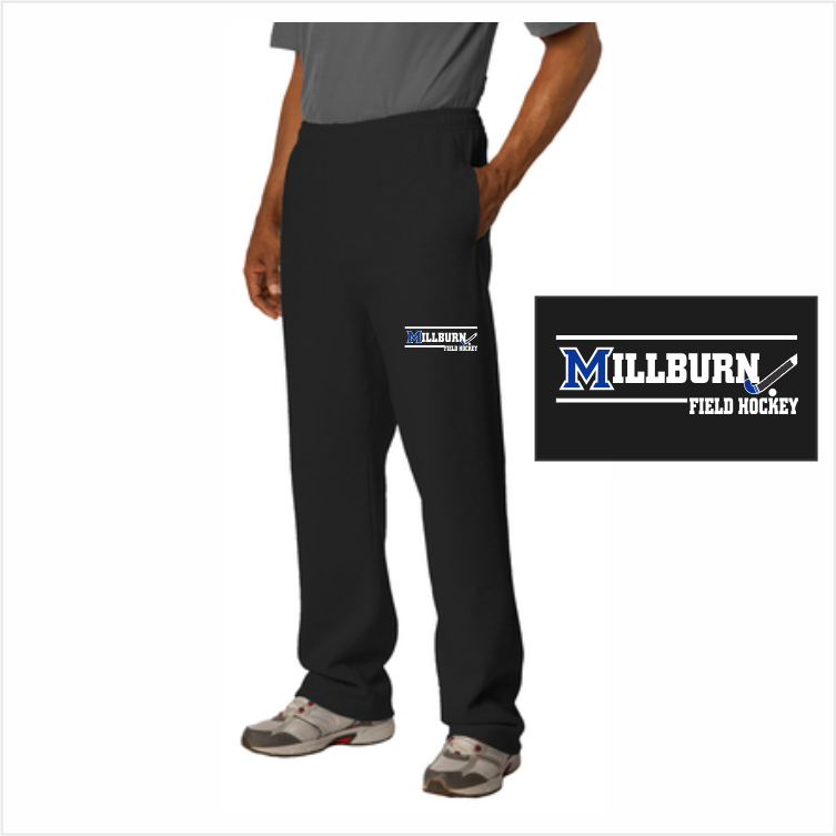 MILLBURN HS FH '23 BLACK OPEN BOTTOM SWEATPANT