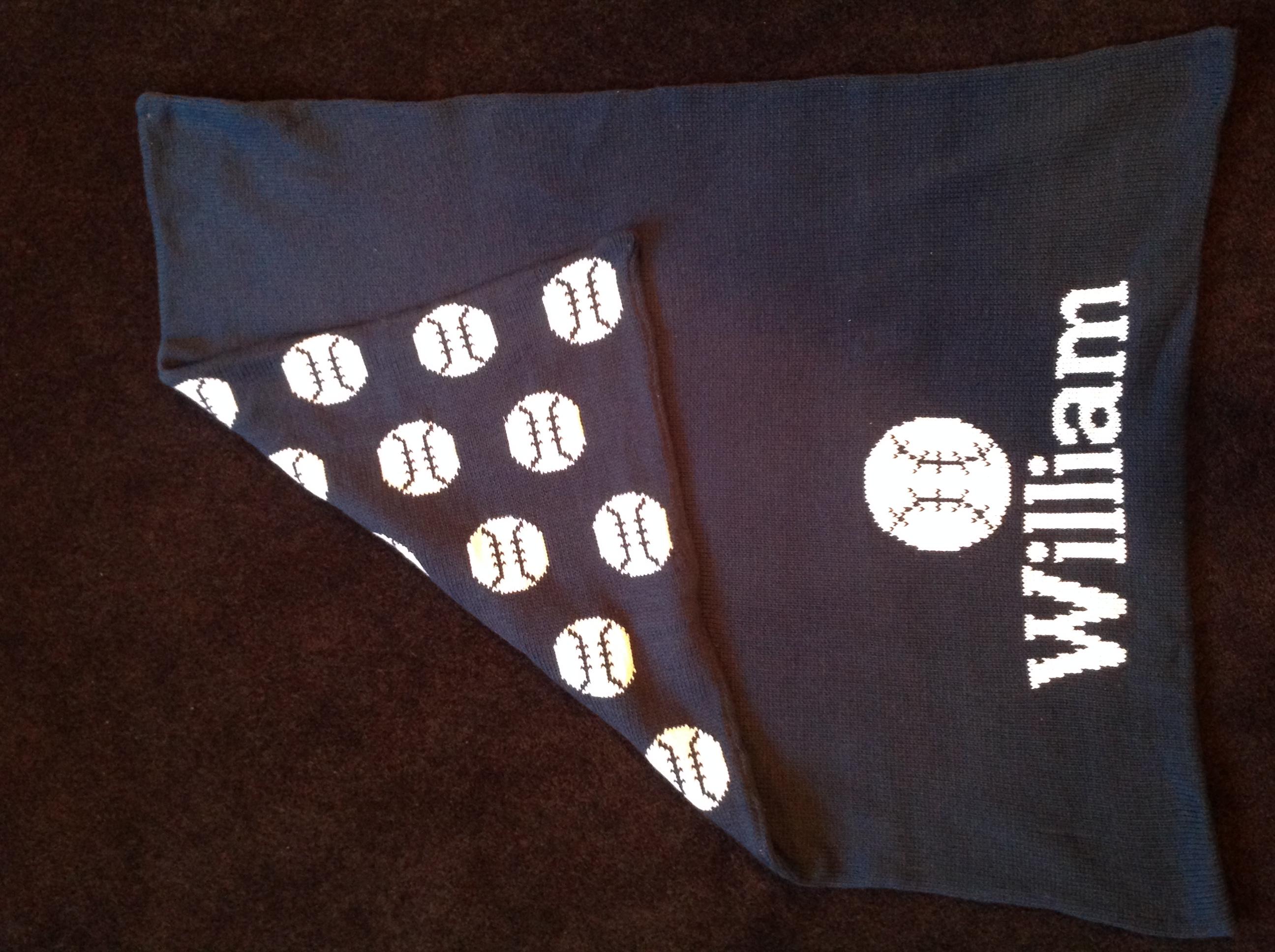 Baseball Knit Blanket