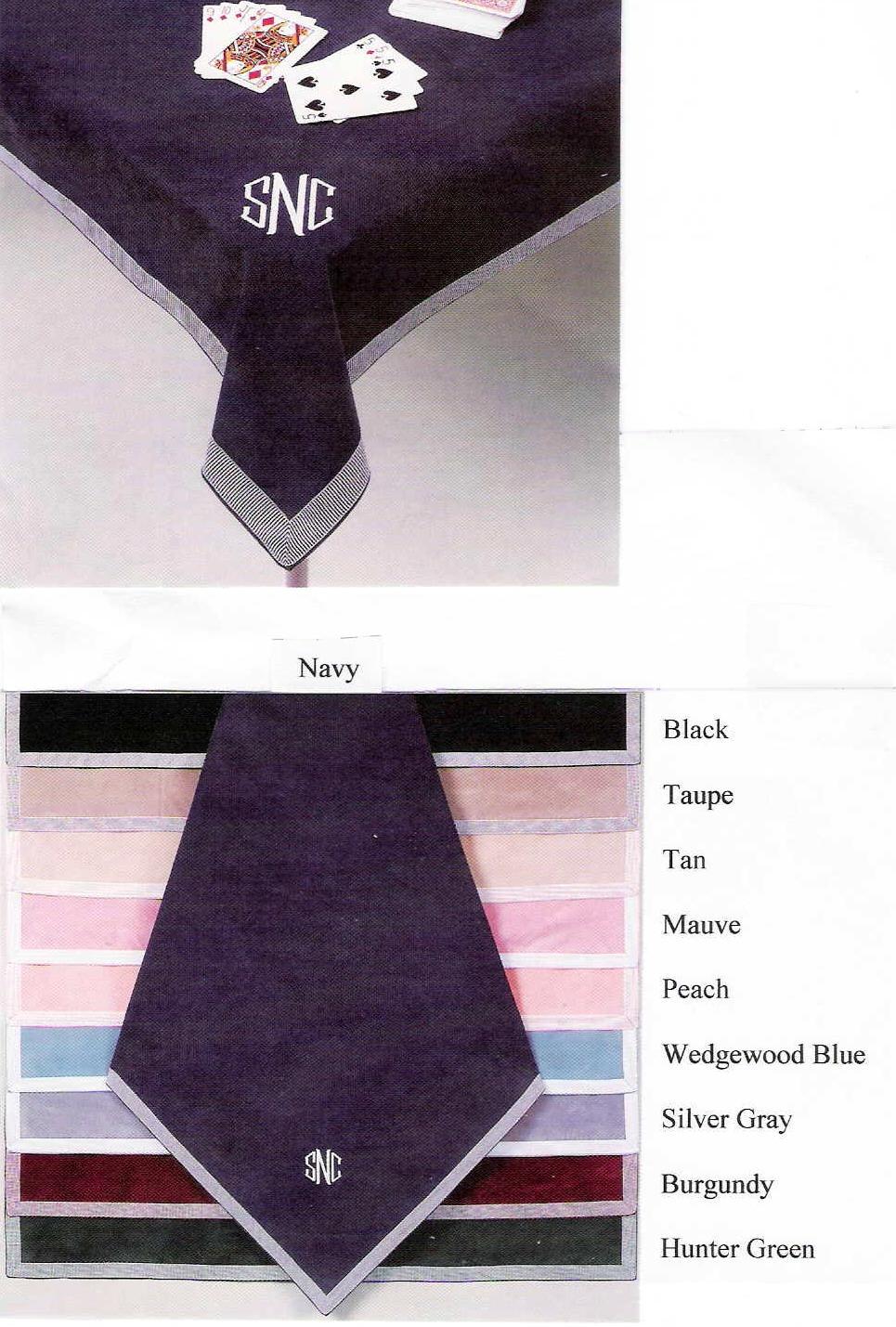 Personalized Card Table Cover