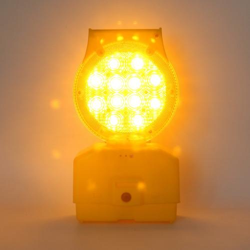 VertiGo Road Stud Light LED Warning Light Orange Casting Aluminum Solar Powered Lamp Flashing Barricade Light for Misty Highways Pathway Road 