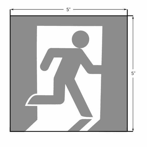 Photoluminescent Running Man Right Directional Sign