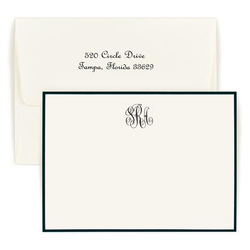Classic Monogrammed Bordered Cards