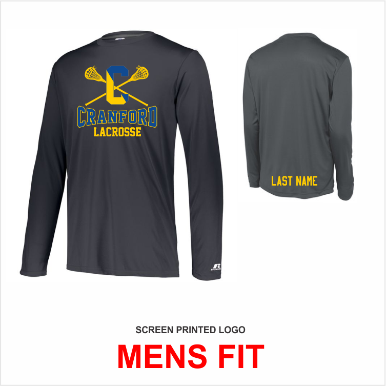 CRANFORD HS GIRLS LAX 20 STEALTH GREY SHOOTER SHIRT