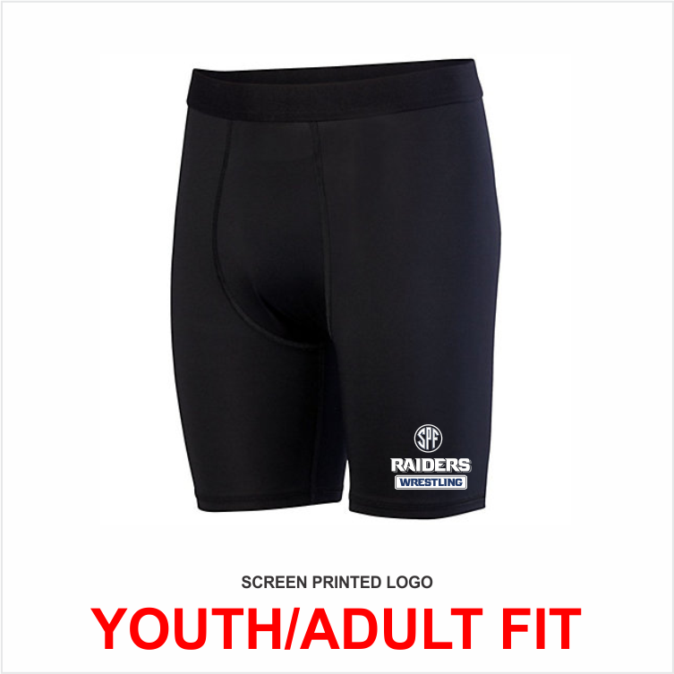 SPF WRESTLING '20: BLACK COMPRESSION SHORT