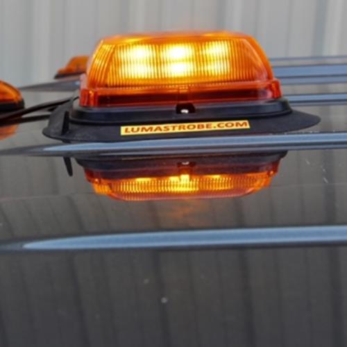 AURELIO TECH 240 LED Roof Top Light Bar Flash Emergency Strobe Lights for Trucks Cars Snow Plow Vehicles Hazard Warning Yellow Amber with Magnetic Base 