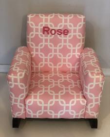Pink Chain Link Rocking Chair